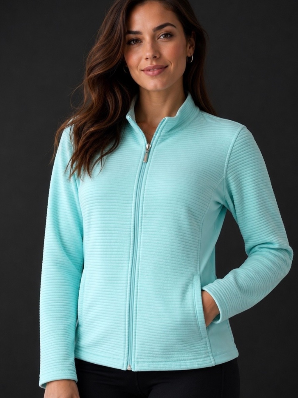 Pebble Beach Aqua Blue, Dryluxe Performance Jacket.